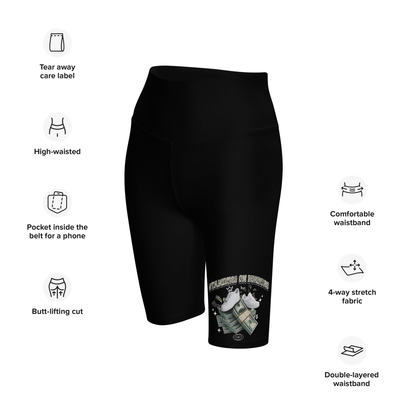 "STANDING ON BUSINESS" BIKER SHORTS